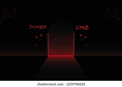 Horror Vector Background Template Design.