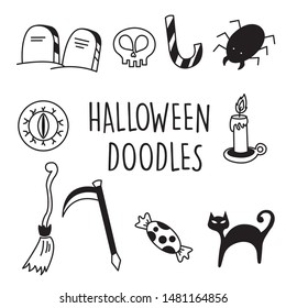 horror vector doodle vector sets template