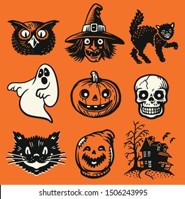 Vintage Halloween Images, Stock Photos &amp; Vectors | Shutterstock