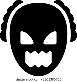 horror Vector illustration on a transparent background. Premium quality symmbols. Glyphs vector icons for concept and graphic design.