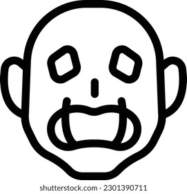 horror  Vector illustration on a transparent background. Premium quality symmbols. Thin line vector icons for concept and graphic design.