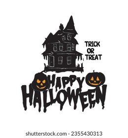 horror vector party holiday design celebration spooky pumpkin halloween background card