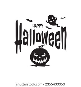 horror vector party holiday design celebration spooky pumpkin halloween background card