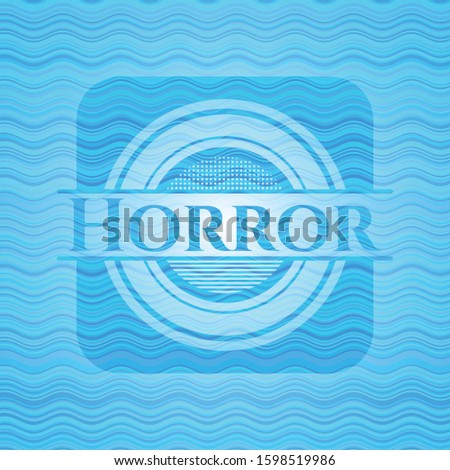 Horror water emblem. Vector Illustration. Detailed.