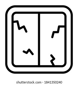 horror window vector line icon