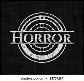 Horror written on a blackboard