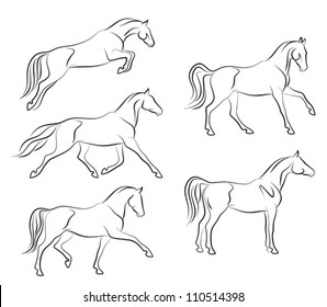 Cavalo Negro Pedaço De Xadrez De Animais Estilizado Isolado. Ilustração  Stock - Ilustração de cavalo, orelha: 273592670