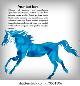 Horse, abstract background