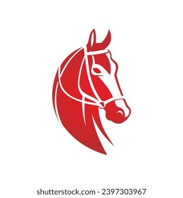 horse abstract icon vector logo