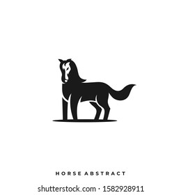 Horse Abstract Illustration Vector Template. Suitable for Creative Industry, Multimedia, entertainment, Educations, Shop, and any related business