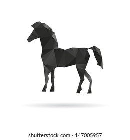 Horse abstract isolated on a white backgrounds