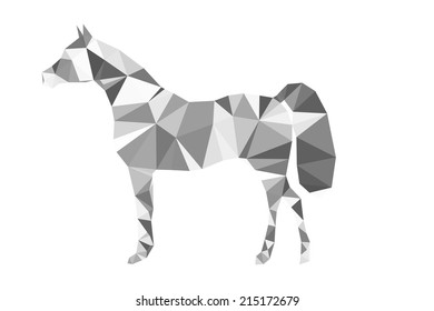 Horse abstract polygon vector 