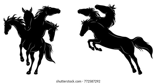 Horse in action