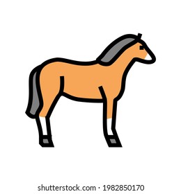 horse animal color icon vector. horse animal sign. isolated symbol illustration
