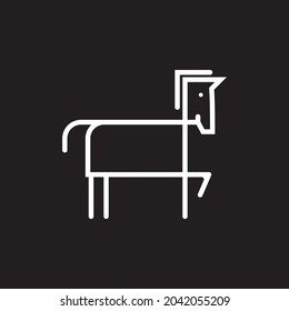 horse animal graphic logo design
