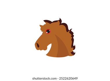 Horse Animal head logo symbol, Vector design template