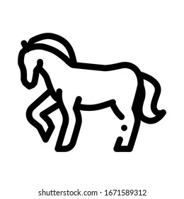 Horse Animal Icon Vector. Outline Horse Animal Sign. Isolated Contour Symbol Illustration