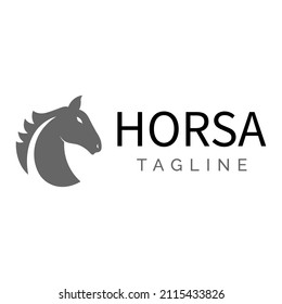 Horse animal logo design template vector isolated illustration