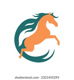 Horse Animal Logo Illustration Vector Design Template.