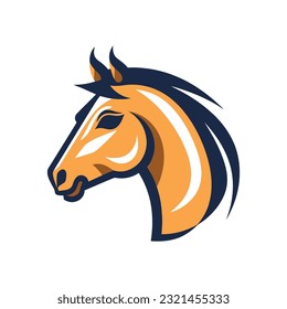 Horse Animal Logo Illustration Vector Design Template.