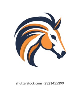 Horse Animal Logo Illustration Vector Design Template.
