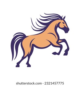Horse Animal Logo Illustration Vector Design Template.