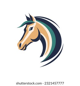 Horse Animal Logo Illustration Vector Design Template.