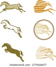 Horse animal Logo Template vector