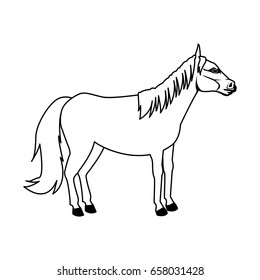 horse animal mammal nature equine icon