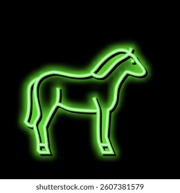 horse animal neon light sign vector. horse animal illustration