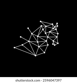 Horse Animal in Network Circuit Node, Technology and Blockchain Logo Design Vector