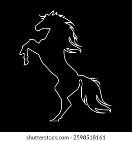 horse  animal  outline  silhouette vector