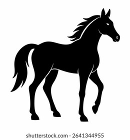 Horse animal silhouette vector art