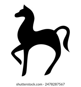 Horse animal silhouette. Vector image