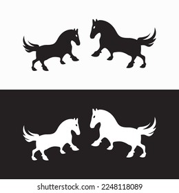 Horse animal vector logo design . icon logo