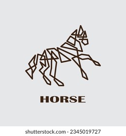 Horse animal vector logo suitable for your project.abstract design