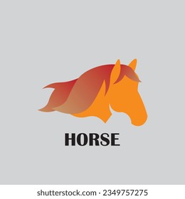 Horse animal vector logo suitable for your project.