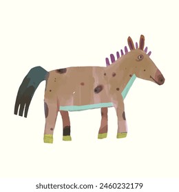 Horse. animal wildlife. watercolor vector illustration.