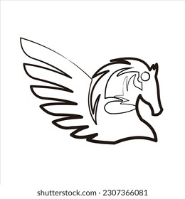 horse animals vector logo design creative 