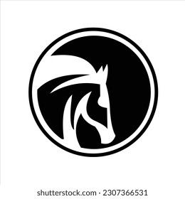 diseño creativo del logotipo vectorial de los animales de caballo