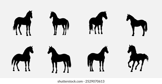 Horse Animals Vector Shilhouette icon.