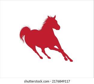 Horse art graphics vector with white background