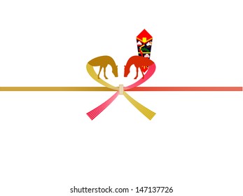 Horse auspicious decoration background