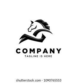 horse back, ass view back side horse logo