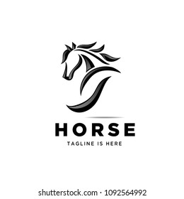 horse back, ass view back side horse logo