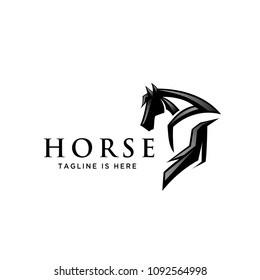 horse back, ass view back side horse logo