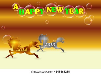 Horse background New Year's card