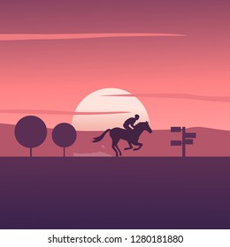 horse background vector illustration