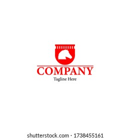 horse with badge for your company logo