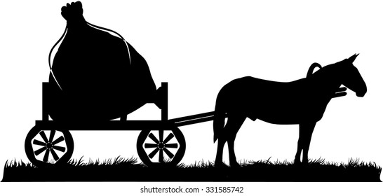 Horse and bag logotype
